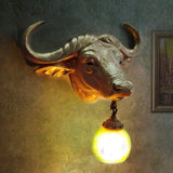 BuffaloGlow – Kristall-Wandleuchte mit Büffelhorn