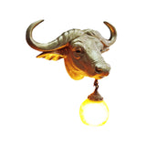 BuffaloGlow – Kristall-Wandleuchte mit Büffelhorn