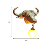 BuffaloGlow – Kristall-Wandleuchte mit Büffelhorn