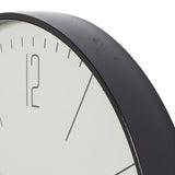 Luminoir - Schwarze Glas Wanduhr