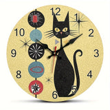 CoolCat - Leise Holz-Wanduhr