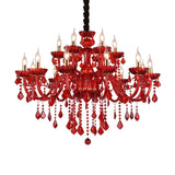 LuminaCraft - Roter Kristall Kronleuchter