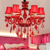 LuminaCraft - Roter Kristall Kronleuchter