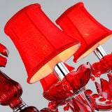 LuminaCraft - Roter Kristall Kronleuchter