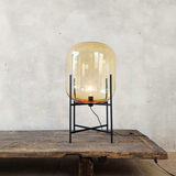 Lumora – Ovale Tischlampe aus Glas