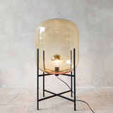 Lumora – Ovale Tischlampe aus Glas