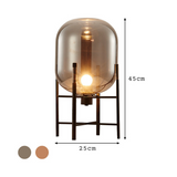 Lumora – Ovale Tischlampe aus Glas