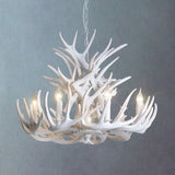 AntlerGlow - Weißer Geweih Kronleuchter