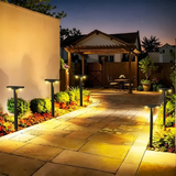 Ruvon - Solarlampe Garten Schwarz Set 4 Stück