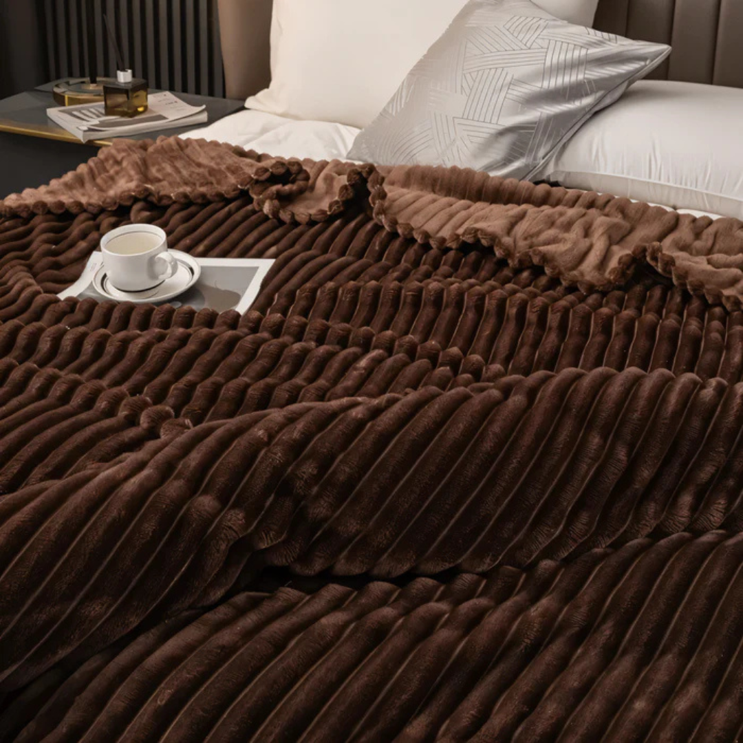 Gestreift - Fleece Bettdecke