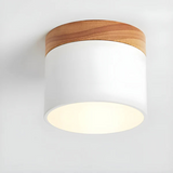 Vesta - Vintage LED-Deckenlampe mit Holzdesign