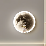 Velmir - LED-Wandleuchte mit Mond- und Astronautenmotiv
