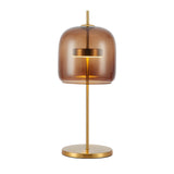 MystiGlow – Tischlampe aus Rauchglas