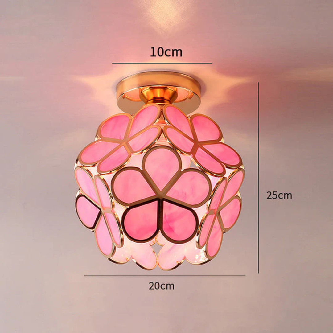 Zyvia - Luxuriöse Glas-Deckenlampe in Blumenform