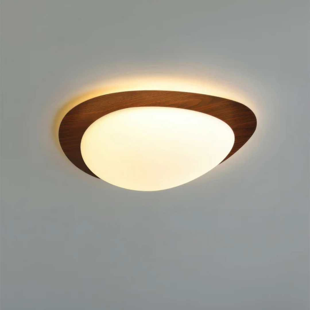 Opaline - Skandinavische Deckenlampe mit Holzdesign