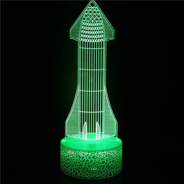 LumiRocket – 3D LED Nachttischlampe