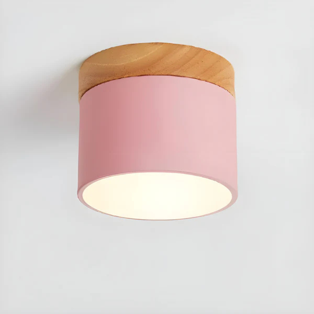 Vesta - Vintage LED-Deckenlampe mit Holzdesign