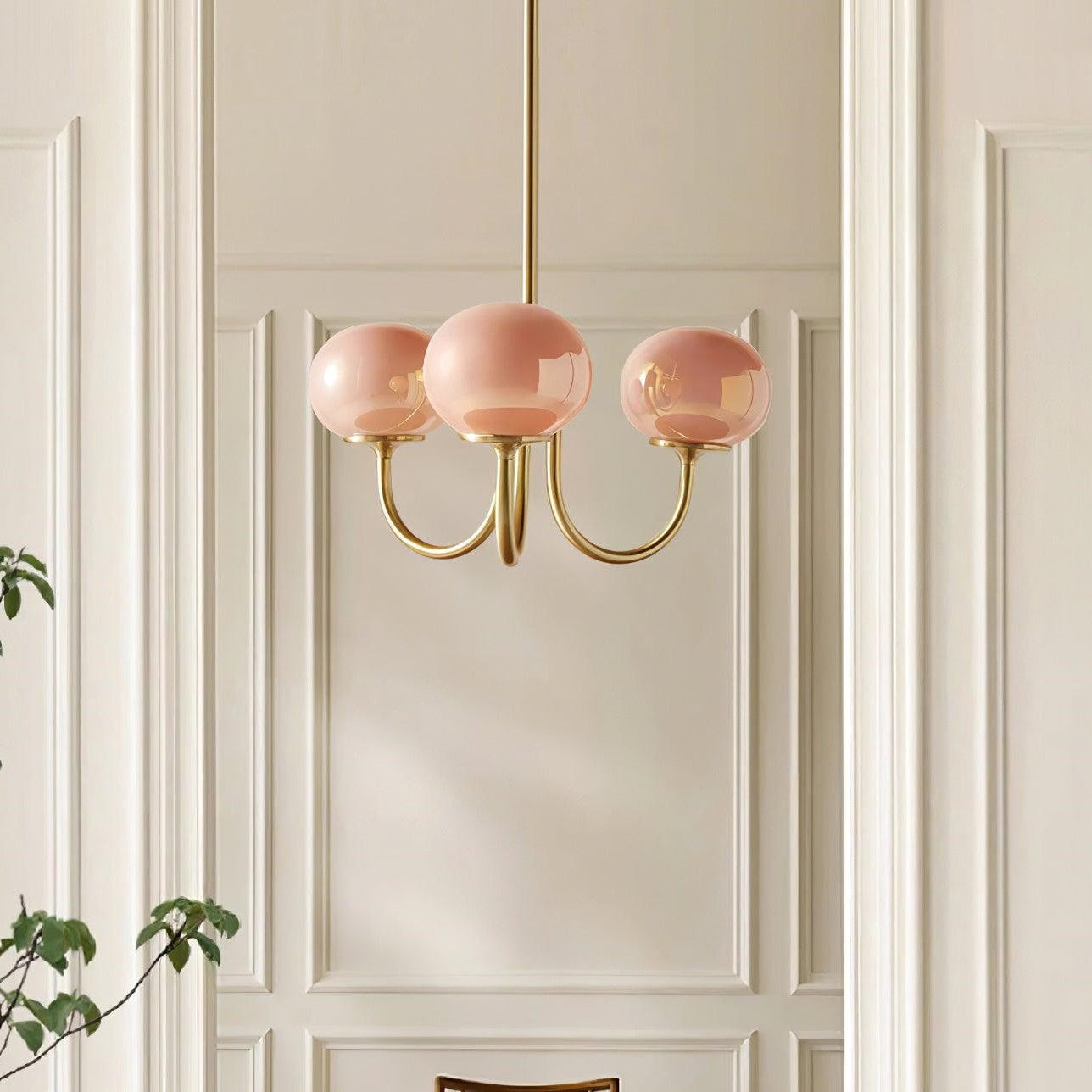 MarshmallowHome – Glas Kronleuchter Rosa