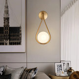 Loop - LED-Wandlampe für den Innenbereich aus Metall und Glas