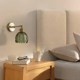 Velza - Retro Glas Wandleuchte im Tulpendesign