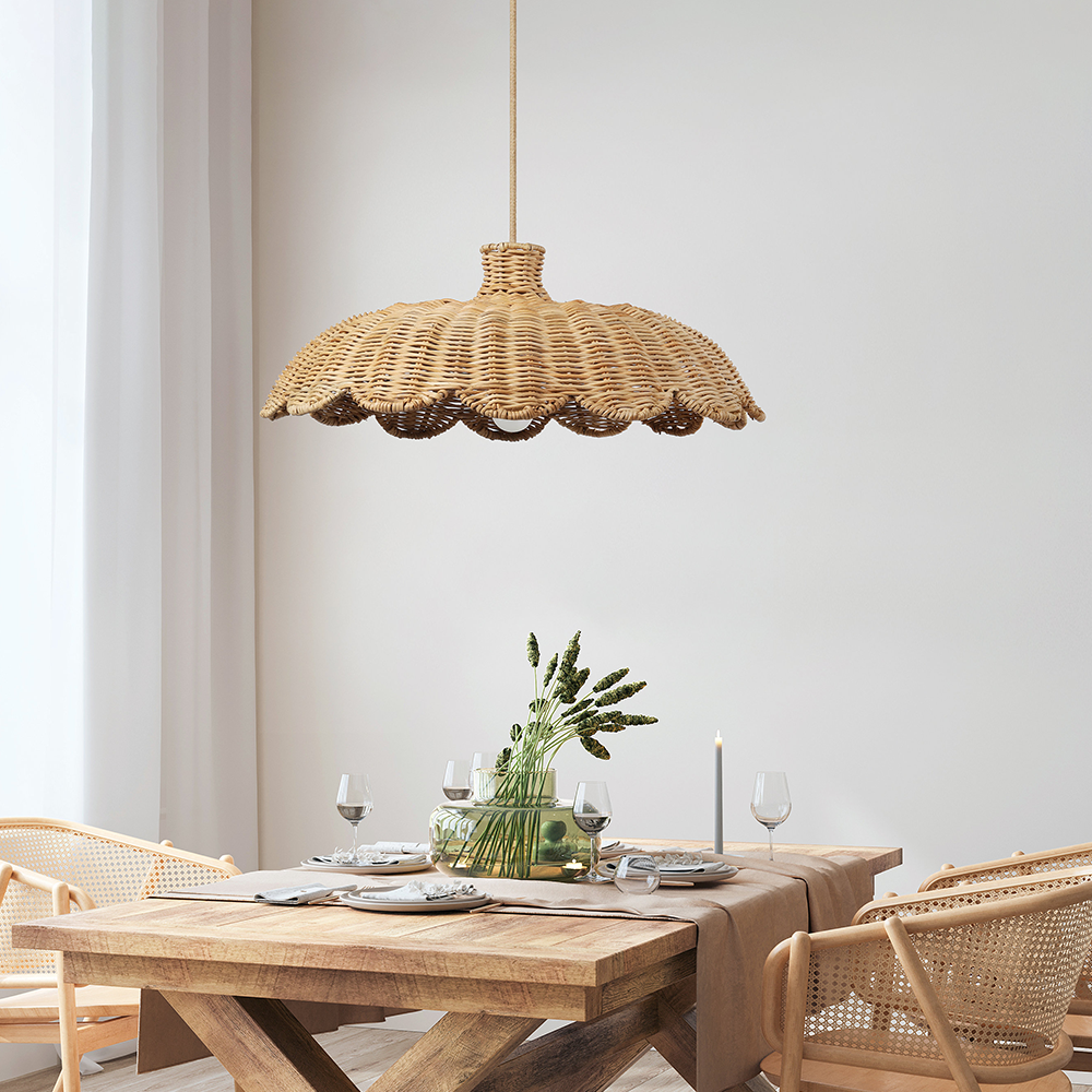 BohoLuxe – Rattan Hängelampe