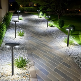 Ruvon - Solarlampe Garten Schwarz Set 4 Stück