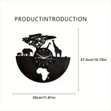 Vinyl - Giraffen Wanduhr