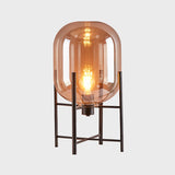 Lumora – Ovale Tischlampe aus Glas