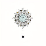 GoldenBloom - Elegante Wanduhr