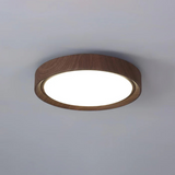 Laterne - Runde LED-Deckenlampe aus Holz