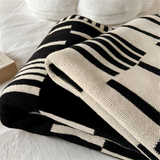 Dash - Fleece-Decke Schwarz Beige