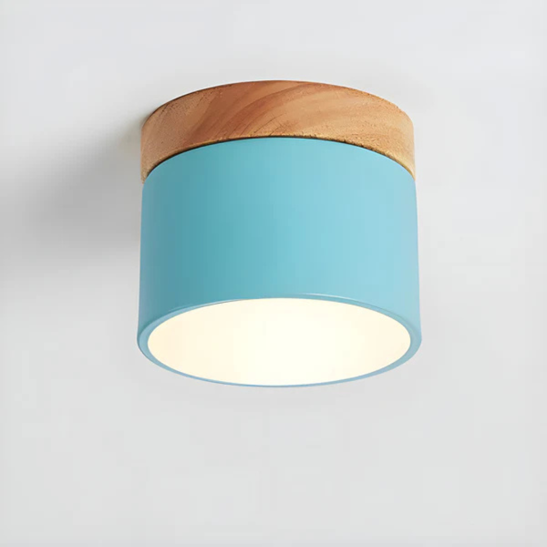Vesta - Vintage LED-Deckenlampe mit Holzdesign
