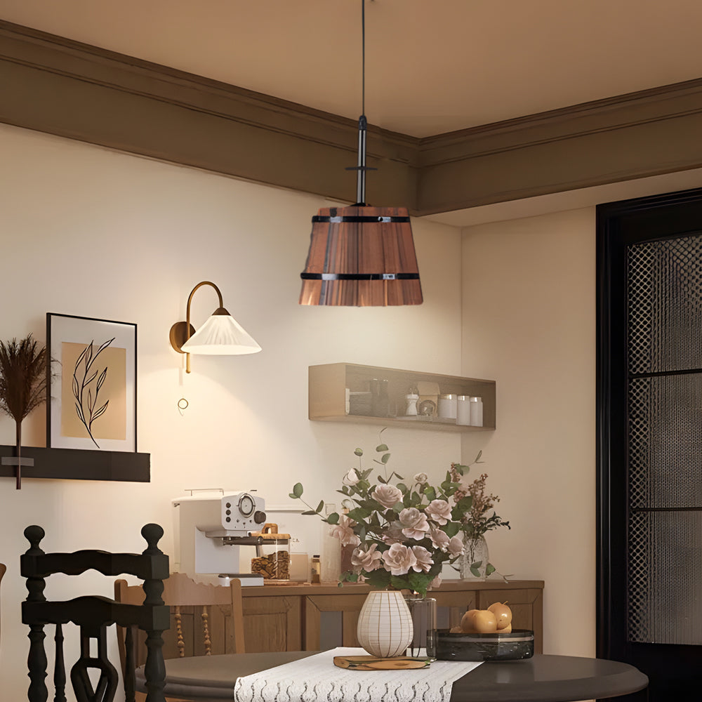 RustikaLights – Holz Eimer Lampe
