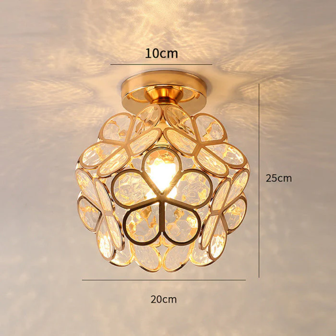 Zyvia - Luxuriöse Glas-Deckenlampe in Blumenform