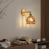 Velza - Retro Glas Wandleuchte im Tulpendesign