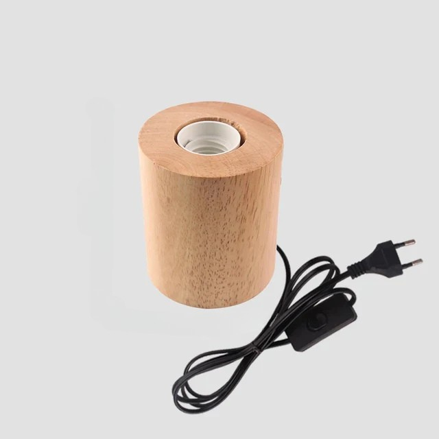 RetroWood – Holz Tischlampe