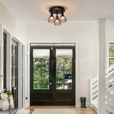 RusticGlow - Schwarze Deckenlampe