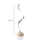 Rustikale – LED-Tischlampe aus Holz