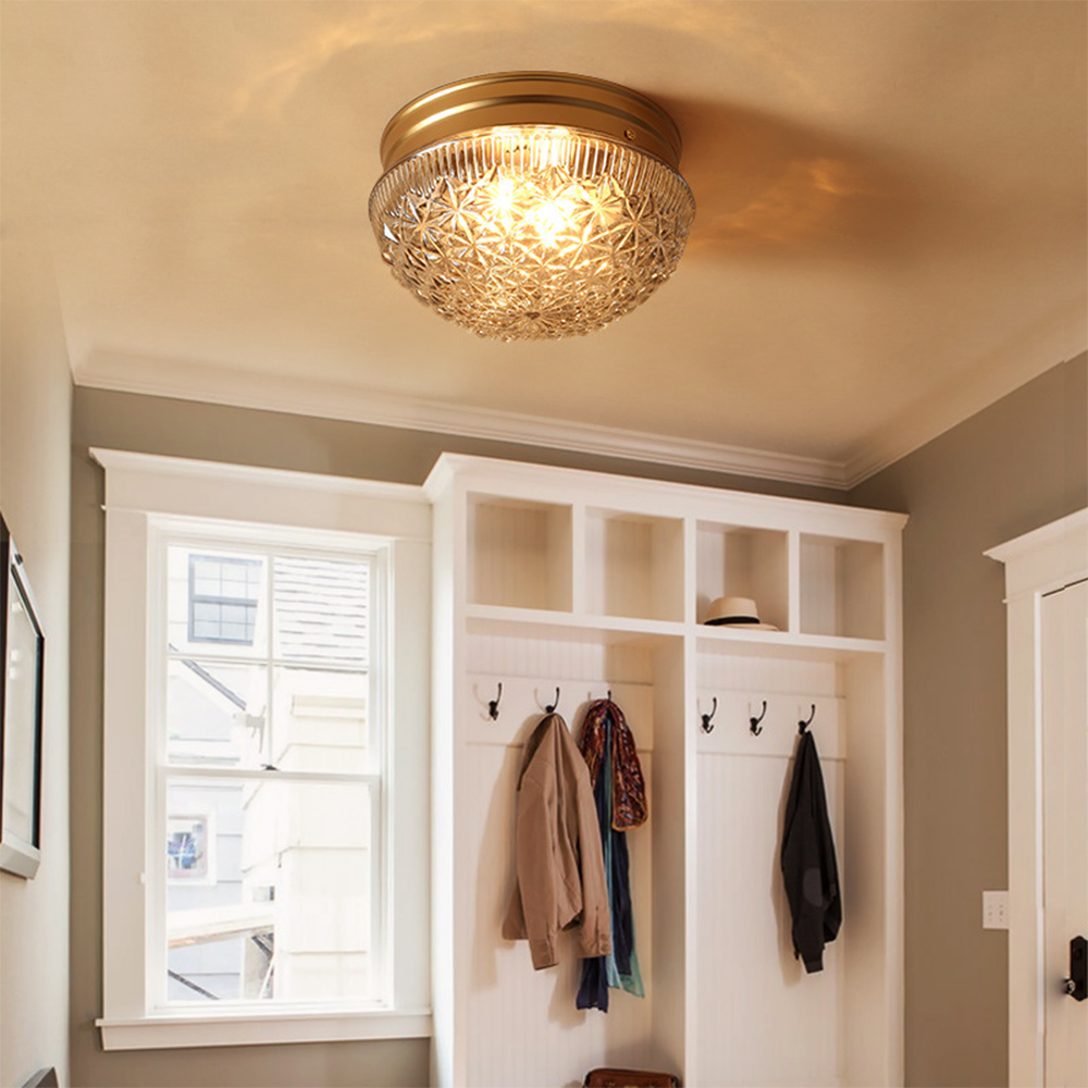 Luminexa – Deckenlampe aus Rippenglas