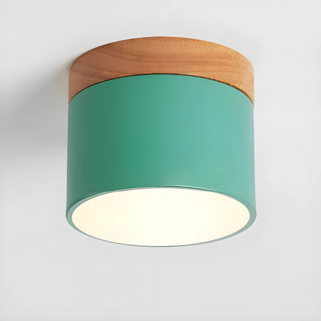 Vesta - Vintage LED-Deckenlampe mit Holzdesign