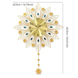 GoldenBloom - Elegante Wanduhr