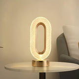 LuxeGlow - Ovale Kristall Tischlampe