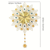 GoldenBloom - Elegante Wanduhr