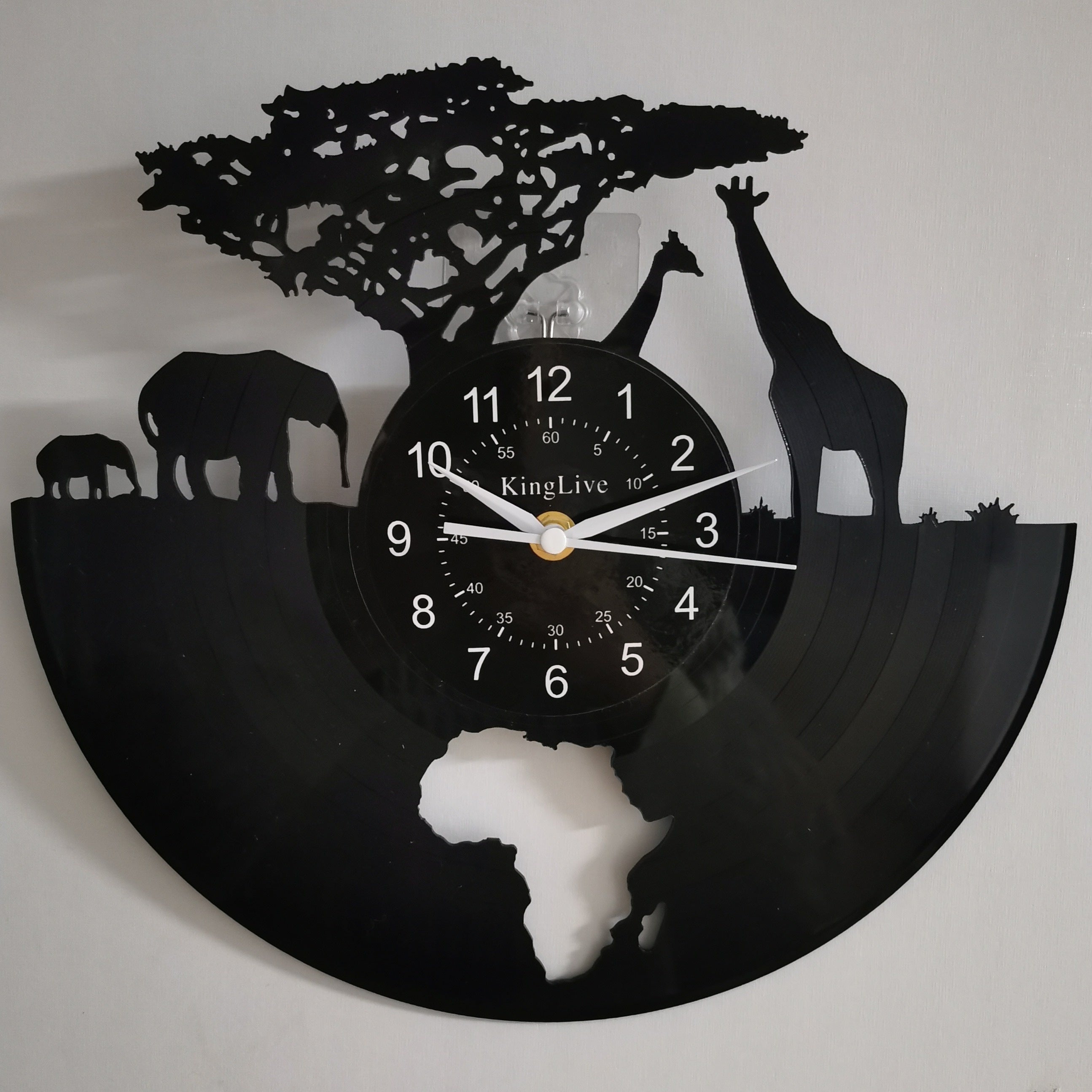 Vinyl - Giraffen Wanduhr