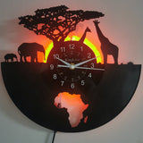 Vinyl - Giraffen Wanduhr