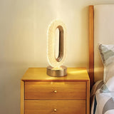 LuxeGlow - Ovale Kristall Tischlampe