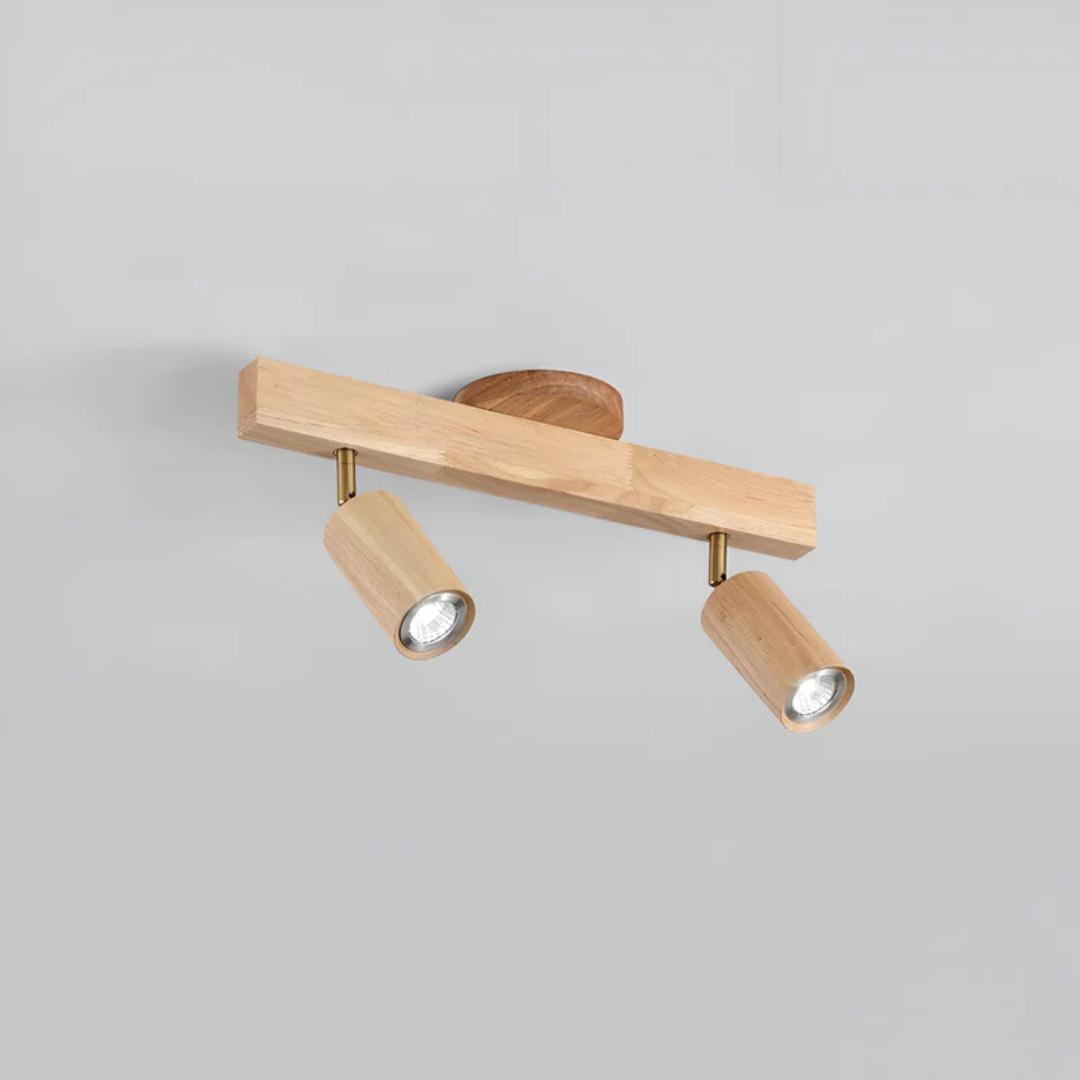 Woodsy - Verstellbare Holz-Deckenleuchte mit LED