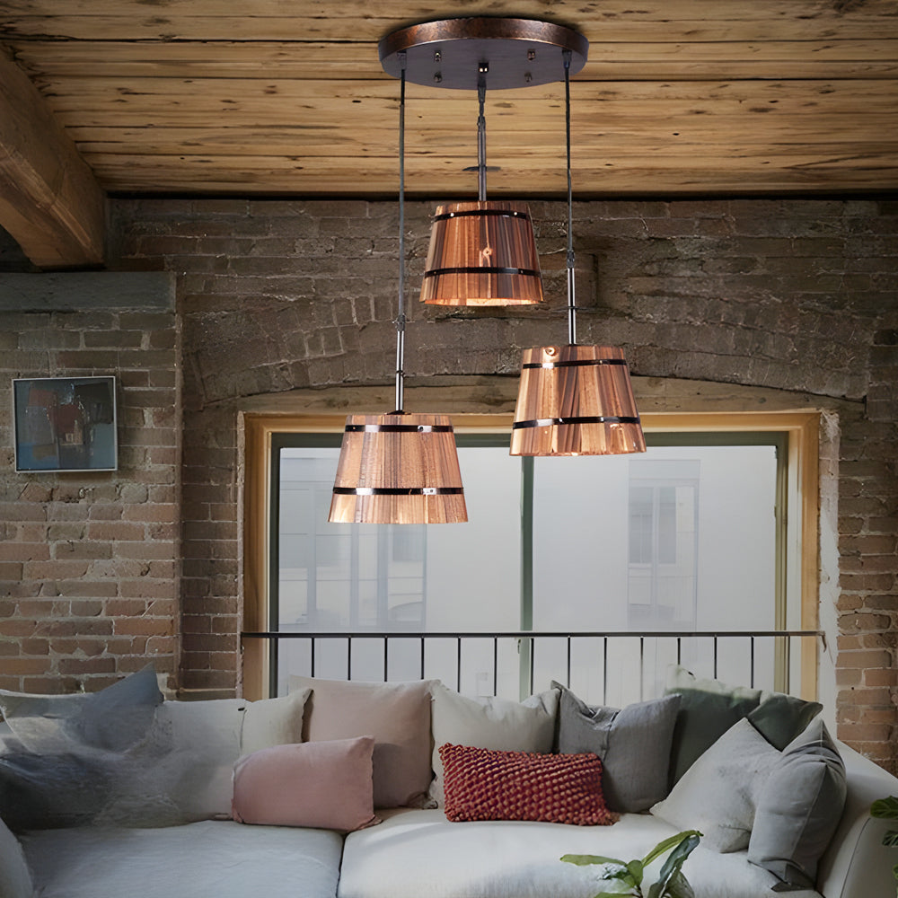 RustikaLights – Holz Eimer Lampe