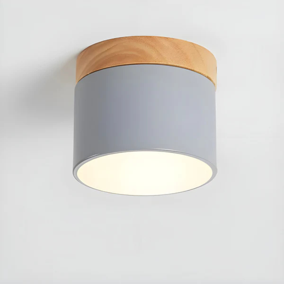 Vesta - Vintage LED-Deckenlampe mit Holzdesign