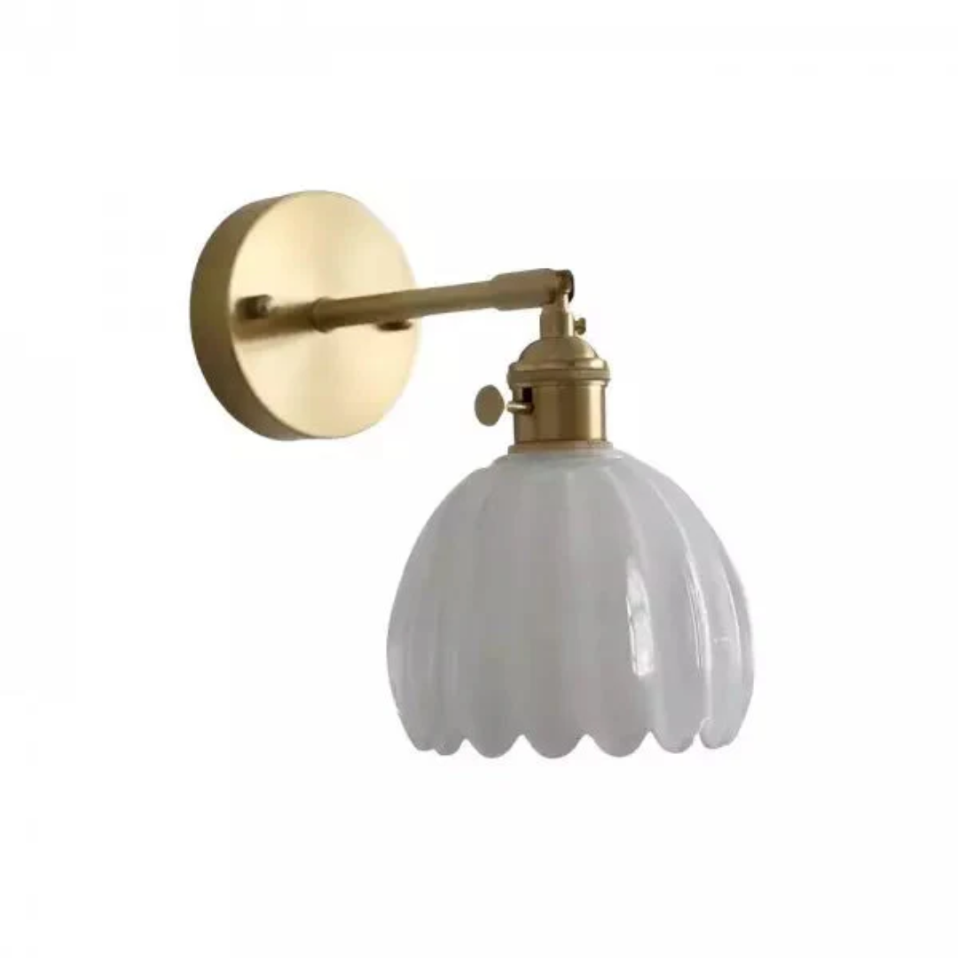 Velza - Retro Glas Wandleuchte im Tulpendesign